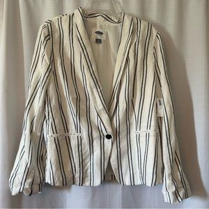 NWT - Navy & White Striped Blazer